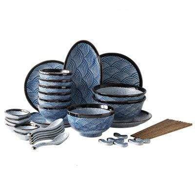 Japanese Waves Dinnerware Set