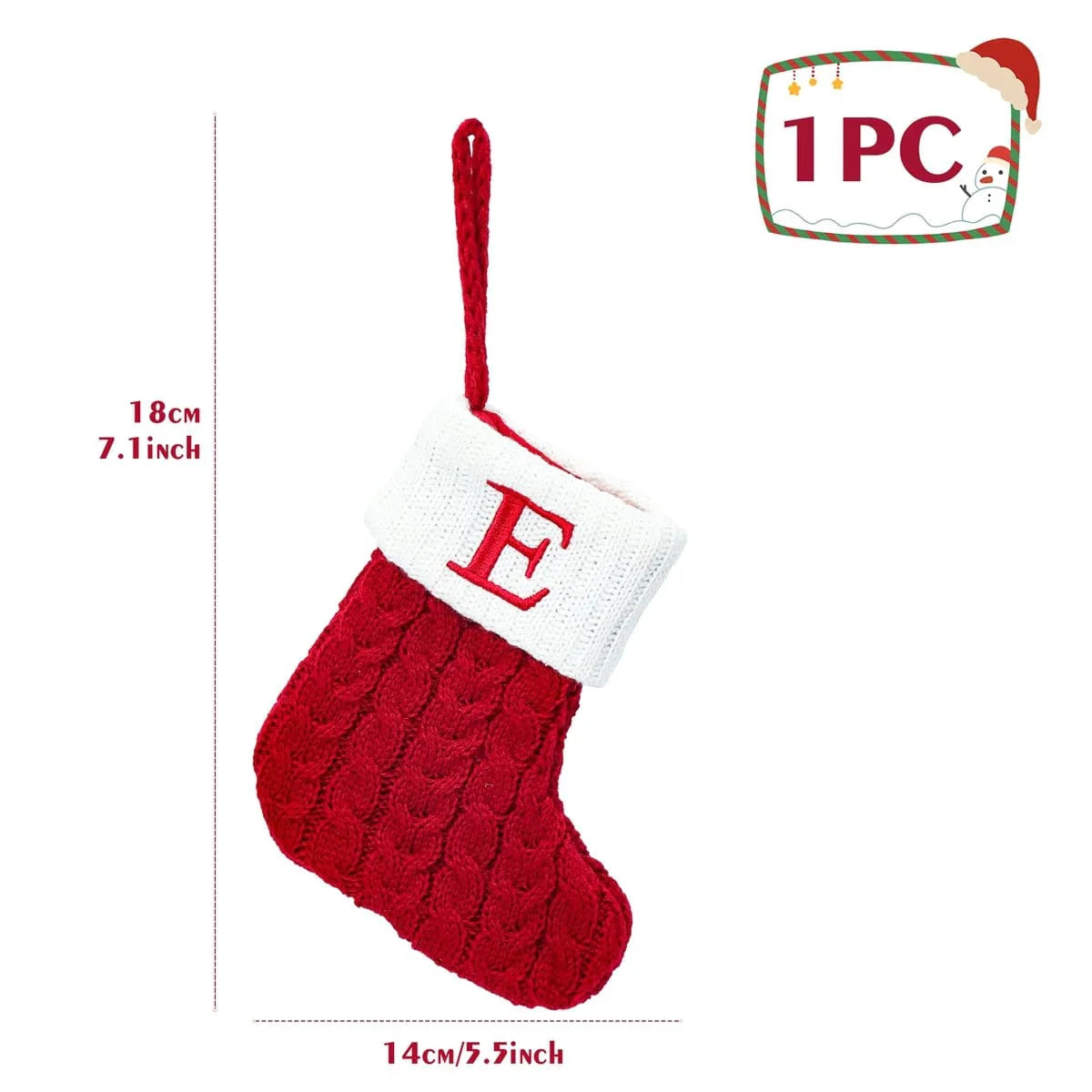 Knitted Christmas Alphabet Letters Socks