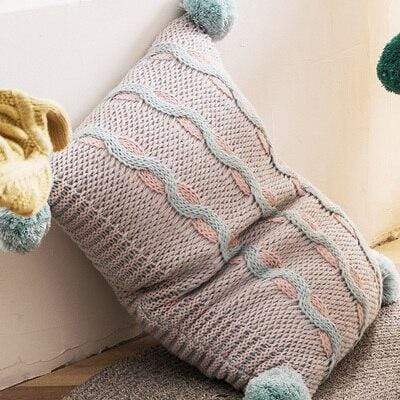 Knitted Wave Cushion Cover