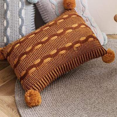 Knitted Wave Cushion Cover