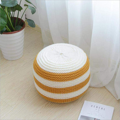 Knitted Woolen Pouf