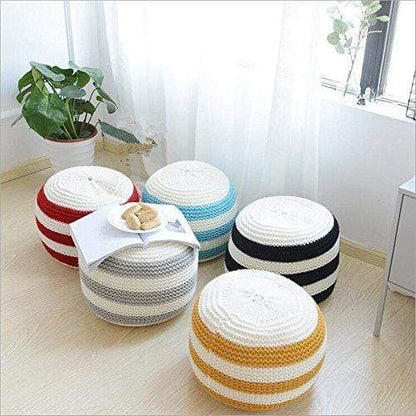 Knitted Woolen Pouf