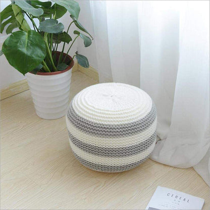 Knitted Woolen Pouf