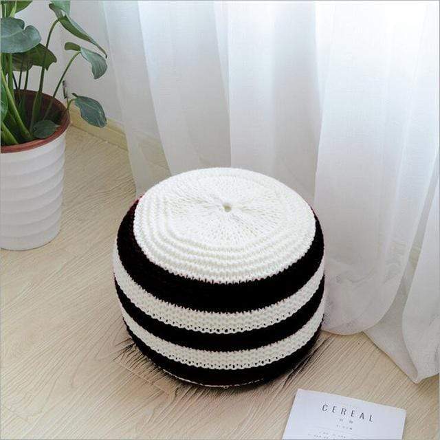 Knitted Woolen Pouf