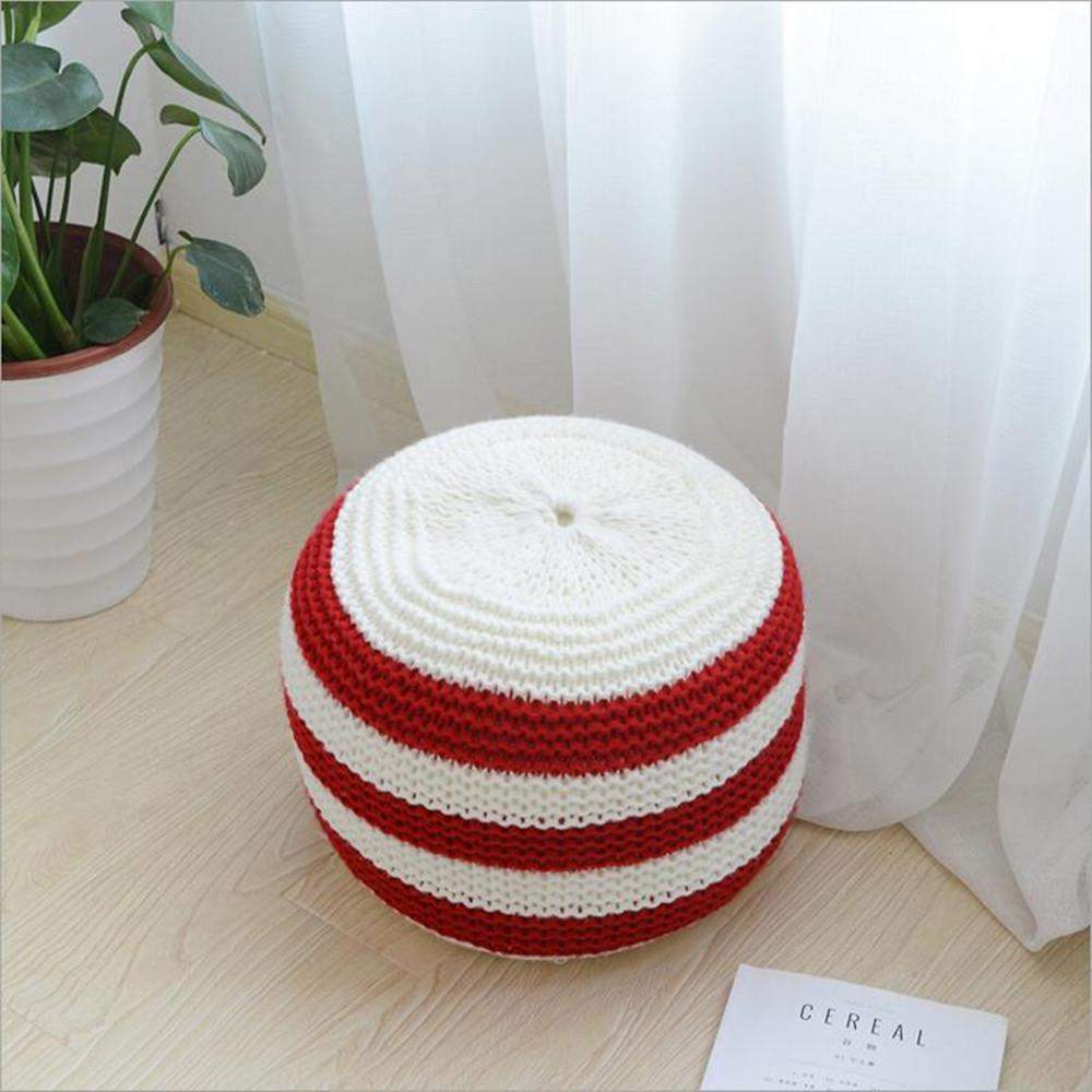 Knitted Woolen Pouf