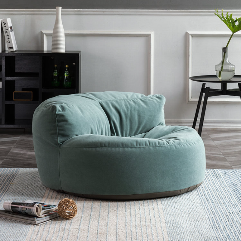 Chenille Bean Bag Pouf Chair Set