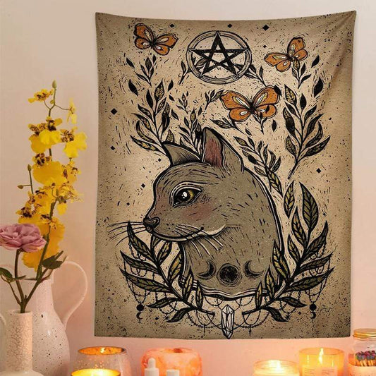 La Luna Cat Tapestry