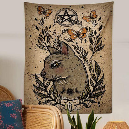 La Luna Cat Tapestry