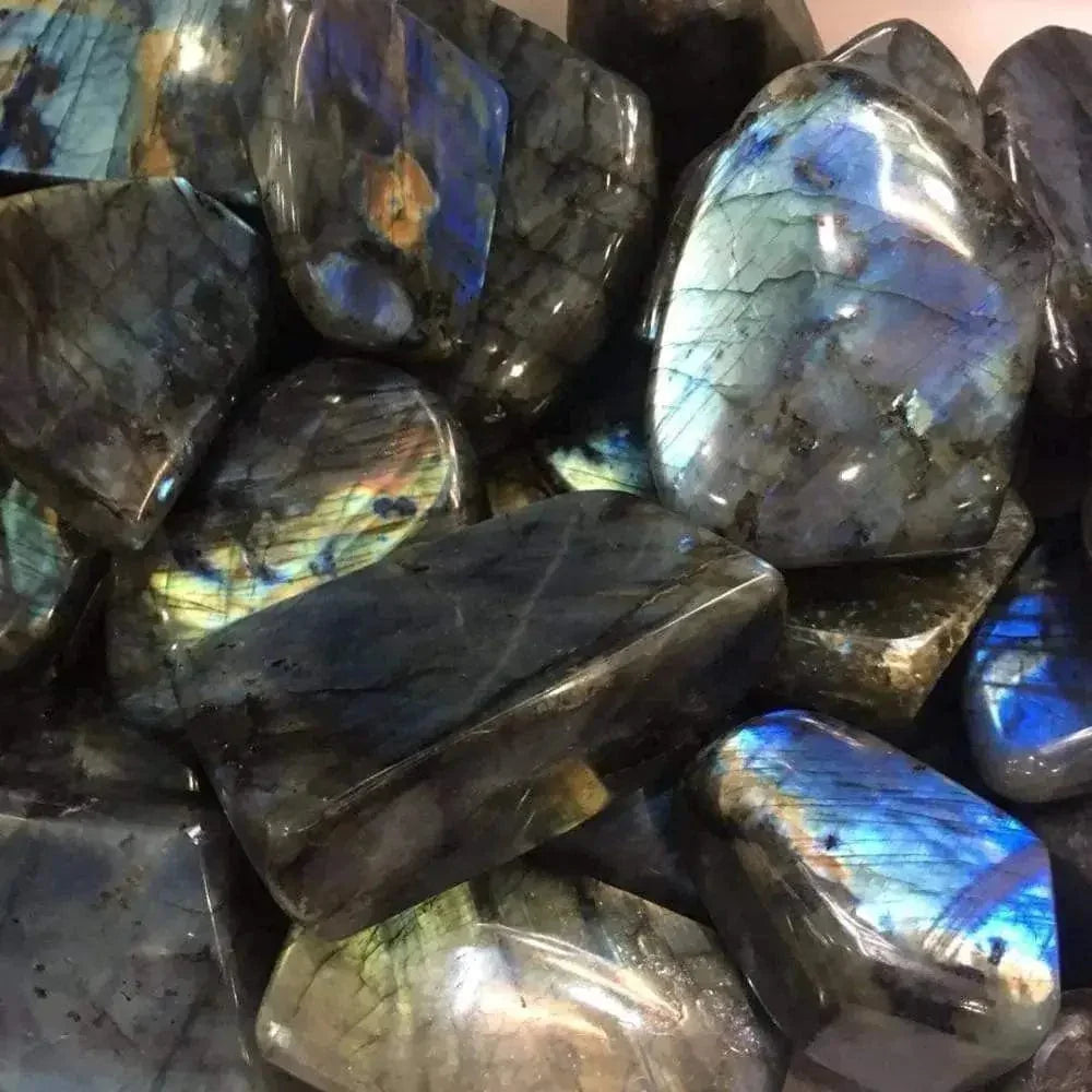 Labradorite Polished Rock Quartz Crystal