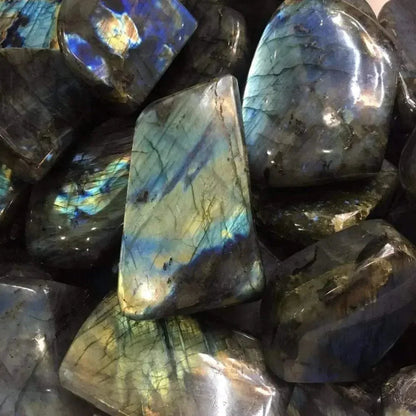 Labradorite Polished Rock Quartz Crystal