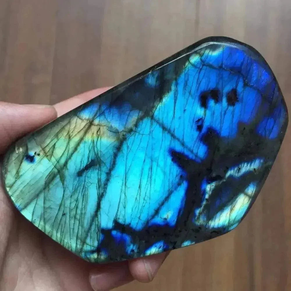 Labradorite Polished Rock Quartz Crystal