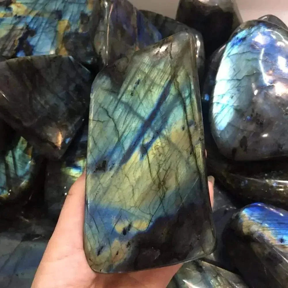 Labradorite Polished Rock Quartz Crystal