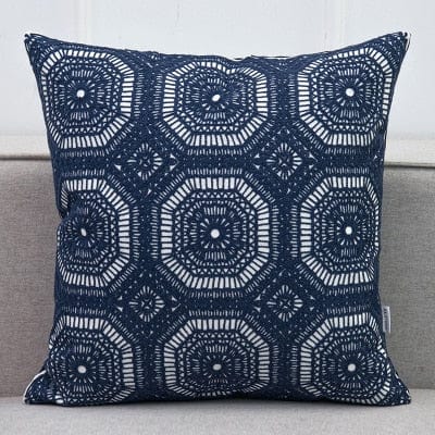 Lace Floral Circle Embroidered Cushion Cover