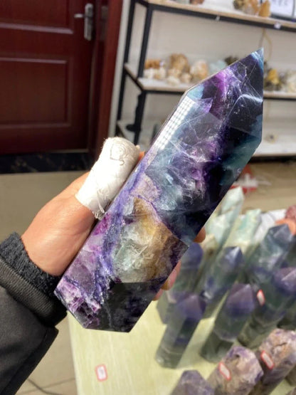 Large Fluorite Crystal Point Wand