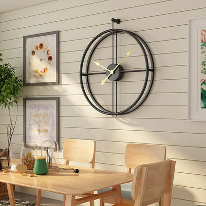 Large Modern Metal Wall Clock