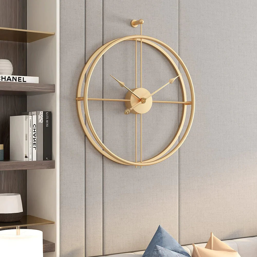 Large Modern Metal Wall Clock