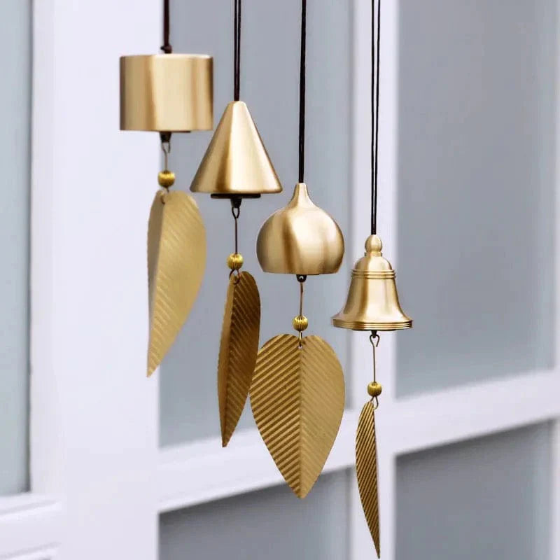 Leaf Copper Bell Wind Chime