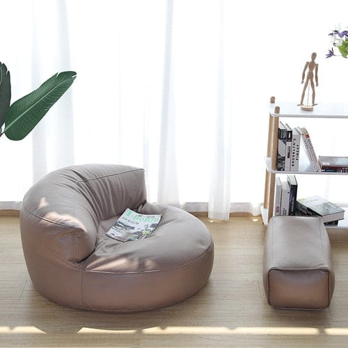 Leather Bean Bag Sofa Set