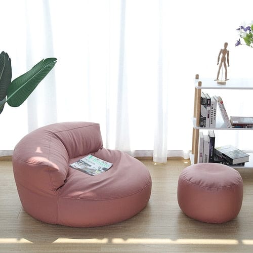 Leather Bean Bag Sofa Set