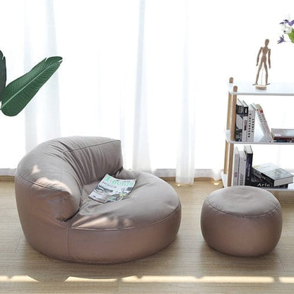 Leather Bean Bag Sofa Set