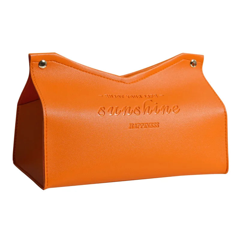 Leather Tissue Box V Shape