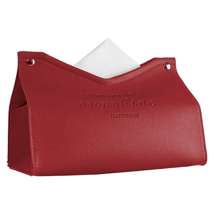 Leather Tissue Box V Shape