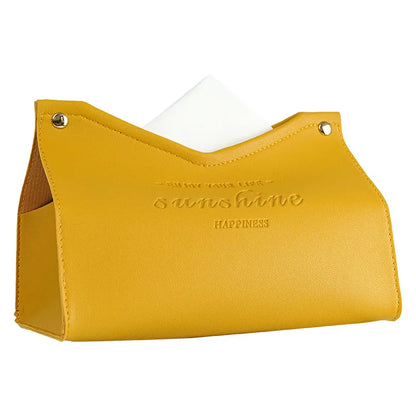 Leather Tissue Box V Shape