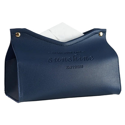 Leather Tissue Box V Shape