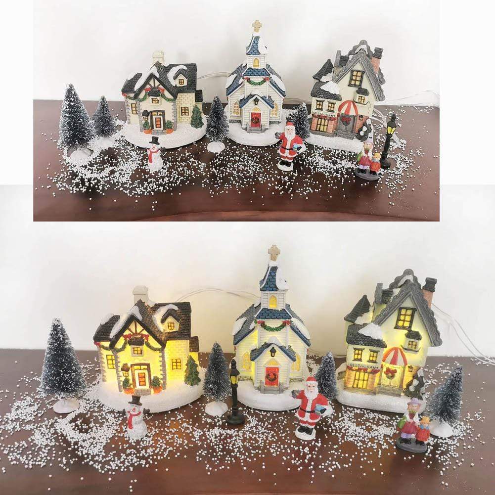 Led Christmas Village Set