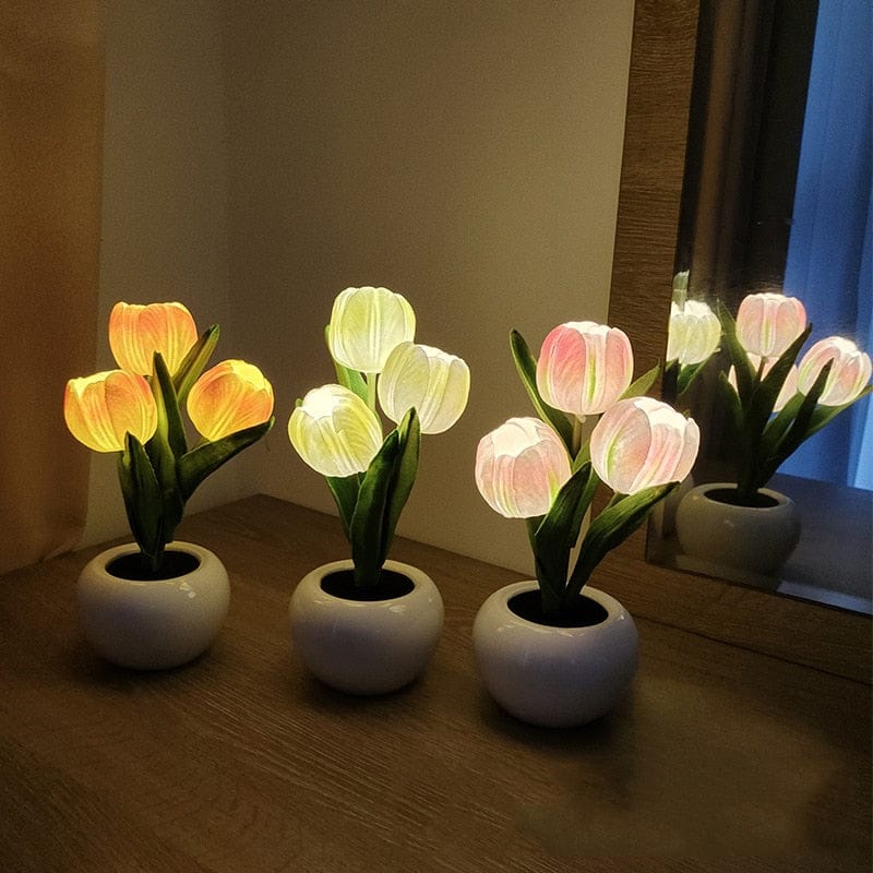 Led Tulip Table Lamp With Pot