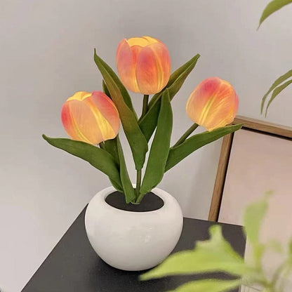 Led Tulip Table Lamp With Pot