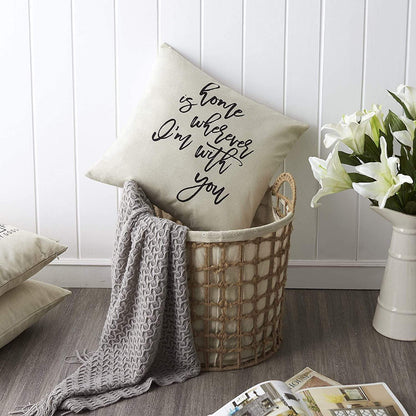 Let's Stay Home Cushion Covers Set