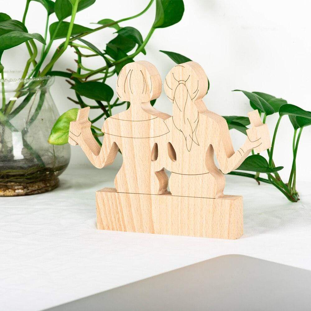 Lifetime Friendship Wooden Figurines