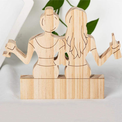 Lifetime Friendship Wooden Figurines