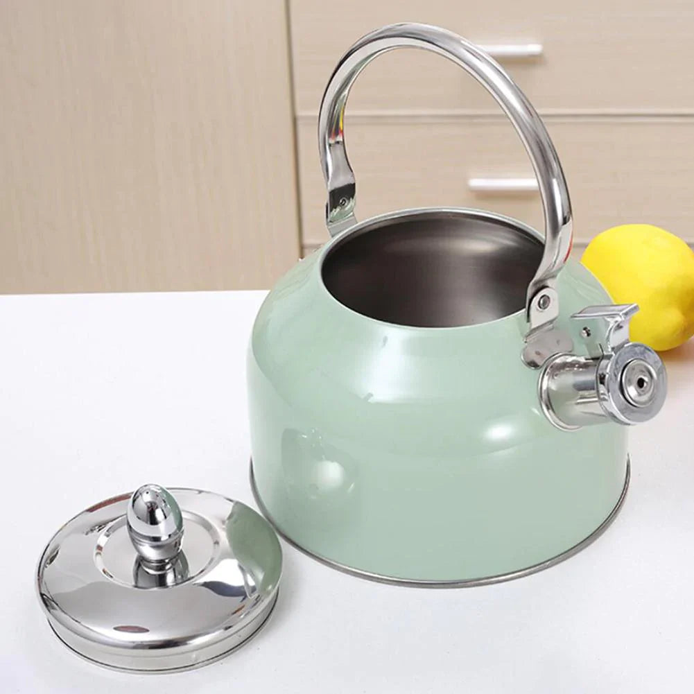 Light Green Whistling Stovetop Kettle