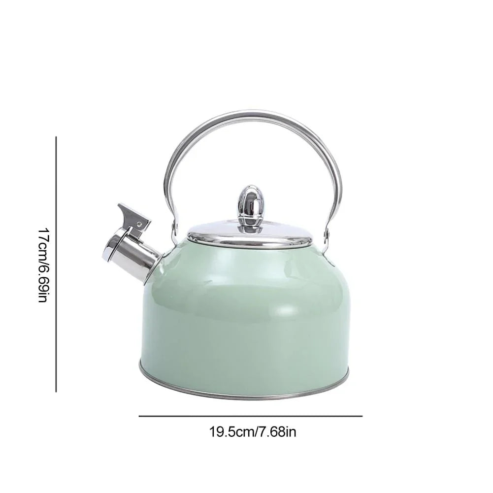 Light Green Whistling Stovetop Kettle