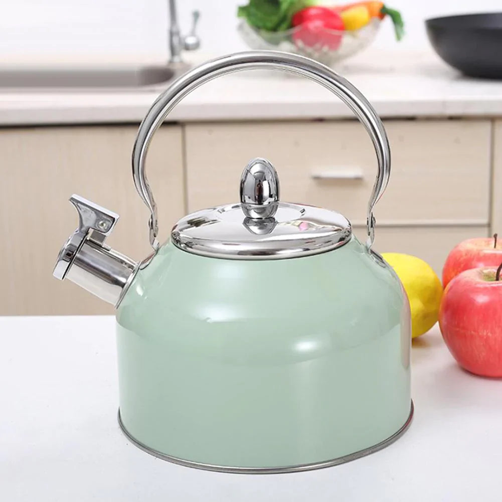 Light Green Whistling Stovetop Kettle