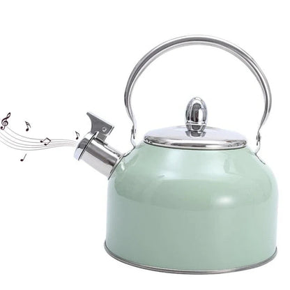 Light Green Whistling Stovetop Kettle