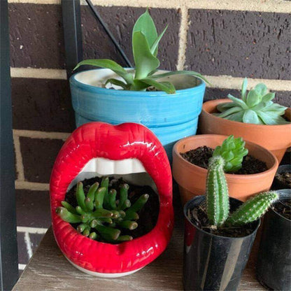 Lips Flower Pot