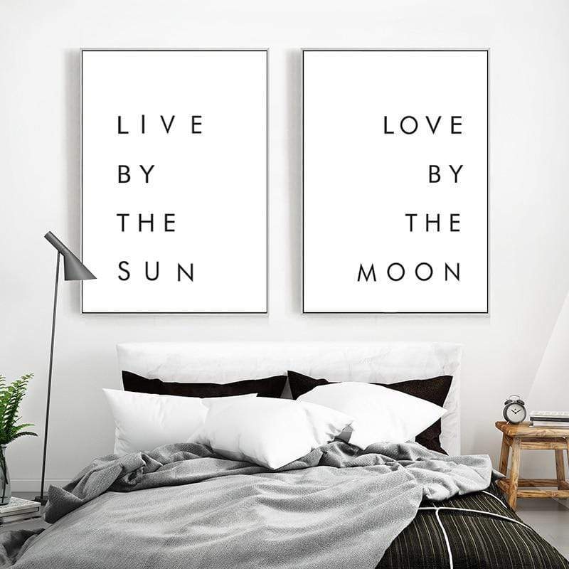 Live By The Sun Love By The Moon Canvas Posters