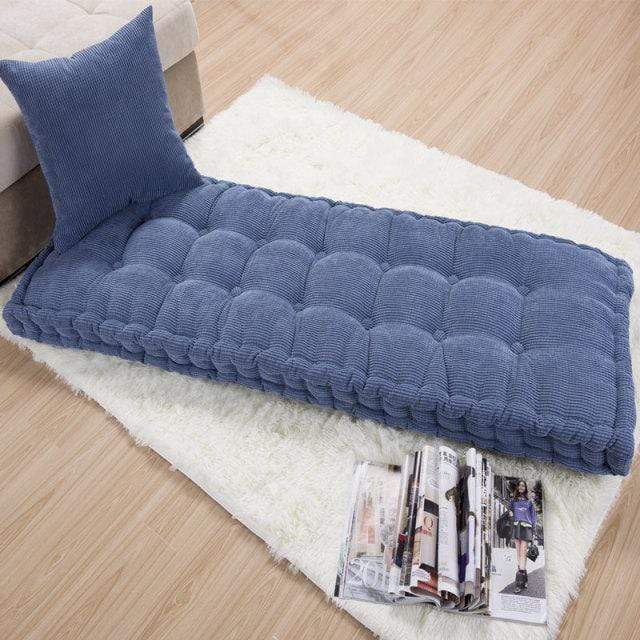 Long Blue Floor Cushion