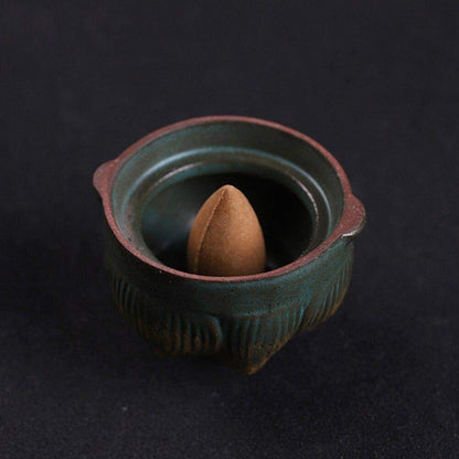 Lotus Ceramic Backflow Incense Burner Meditation