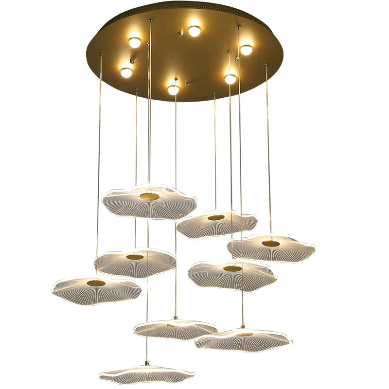 Lotus Disc Chandelier