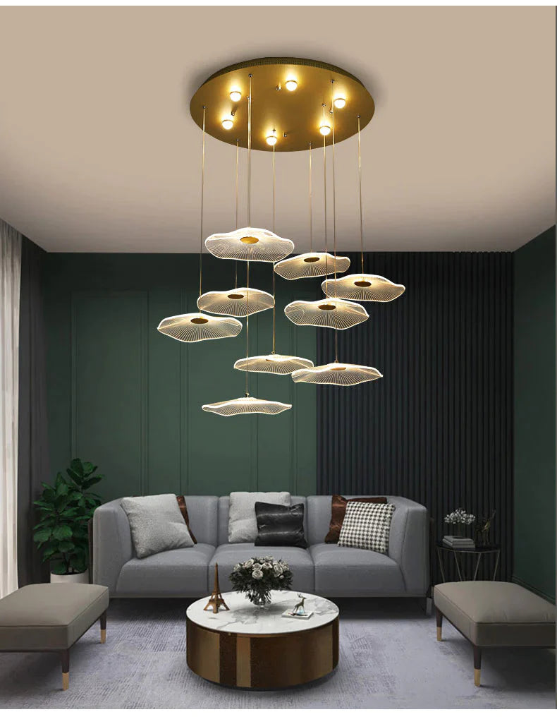 Lotus Disc Chandelier