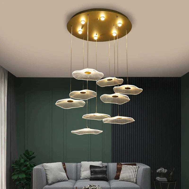 Lotus Disc Chandelier