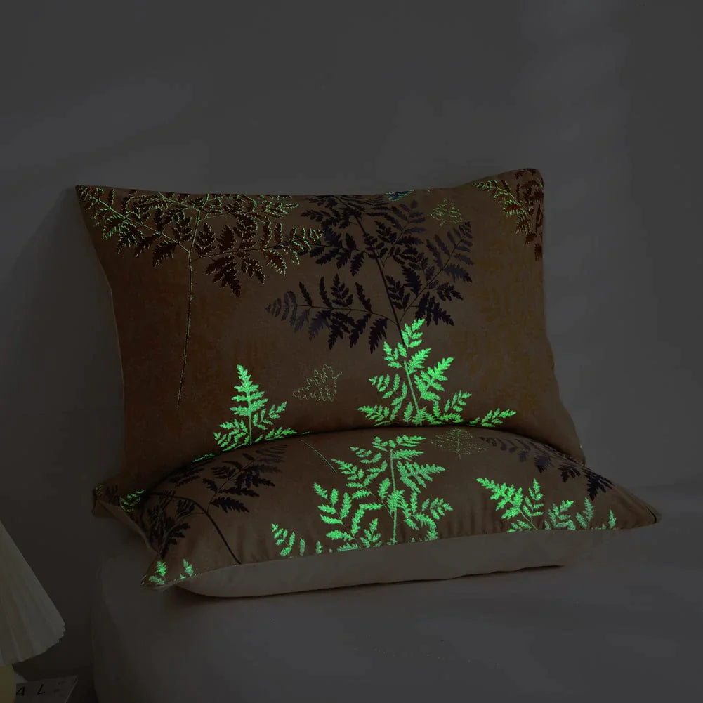 Luminous Leaf Duvet Cover Set