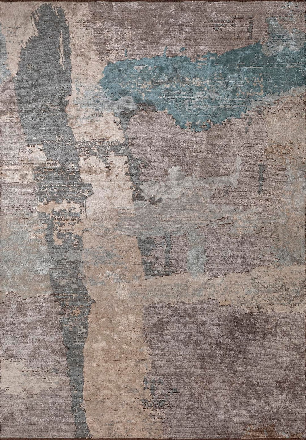 Lush Dark Beige - Petrol Rug