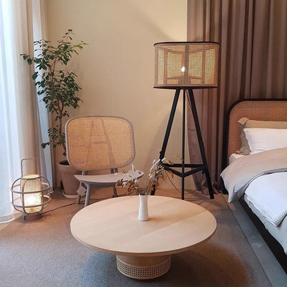 BAJE-2555 Japandi Rattan Stehlampe