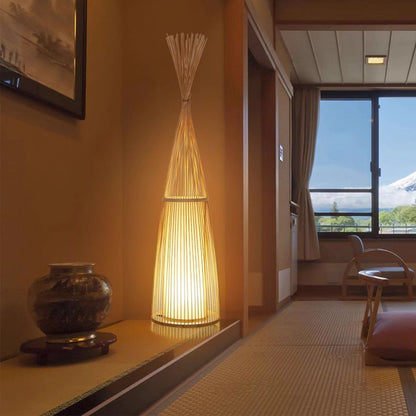 BAJE-2559 Orientalische Bambus-Stehlampe