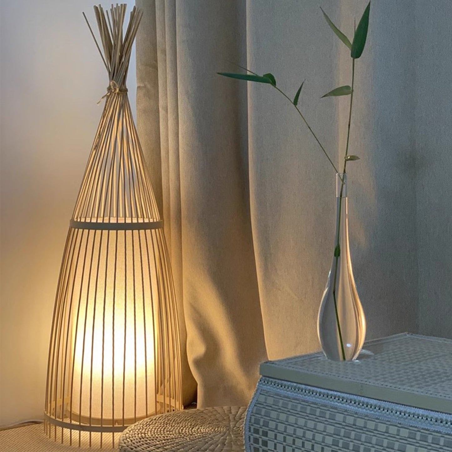 BAJE-2559 Orientalische Bambus-Stehlampe